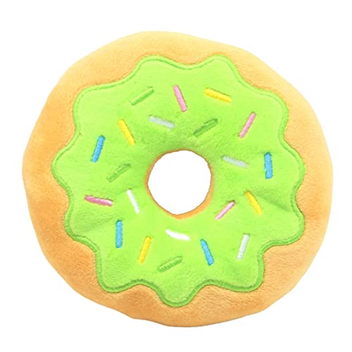 Generisch Quietschender Plüsch Donut Für Hunde - Interaktives Sound-Kauspielzeug Für Hündchen Und Haustiere,Donut Food Toy, Donut Soft Squeaky -Puppy Dog Toy, Dog Chew Interaktives Spielzeug von Generisch