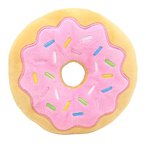 Generisch Quietschender Plüsch Donut Für Hunde - Interaktives Sound-Kauspielzeug Für Hündchen Und Haustiere,Donut Food Toy, Donut Soft Squeaky -Puppy Dog Toy, Dog Chew Interaktives Spielzeug von Generisch