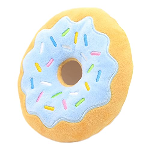 Generisch Quietschender Plüsch Donut Für Hunde - Interaktives Sound-Kauspielzeug Für Hündchen Und Haustiere | Donut Food Toy, Donut Soft- Squeaky Puppy Dog Toy, Dog Chew Interaktives Spielzeug von Generisch