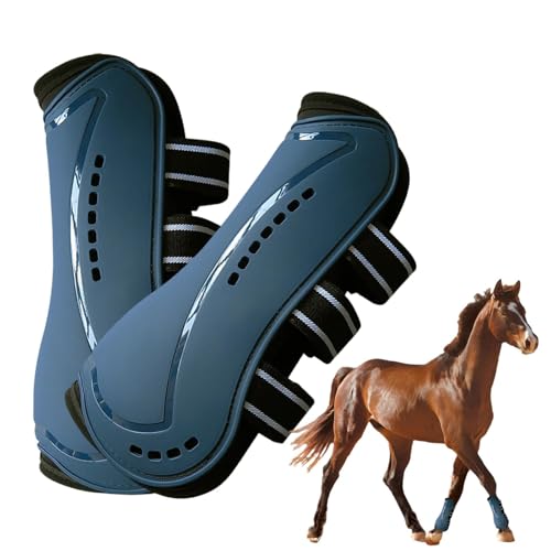 Generisch -Sehnen-Gamaschen, Gamaschen 4er Set,Pferdehuf-Schutzstiefel mit Schlagschutz Schlagschutz -Sportstiefel Pferdesehne Bandage Reitausrüstung Für Springen,reiten,Events,m von Generisch