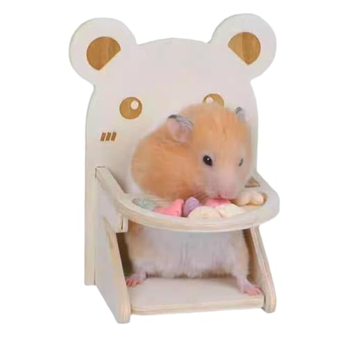 Generisch Stuhl für Tiere,Eichhörnchenstuhl für Baum,Haus-Foto-Requisiten Esszimmerstuhl - Mit Tablett aus Holz, handgefertigter Stuhl, Foto-Requisiten, kleines Tierspielzeug von Generisch