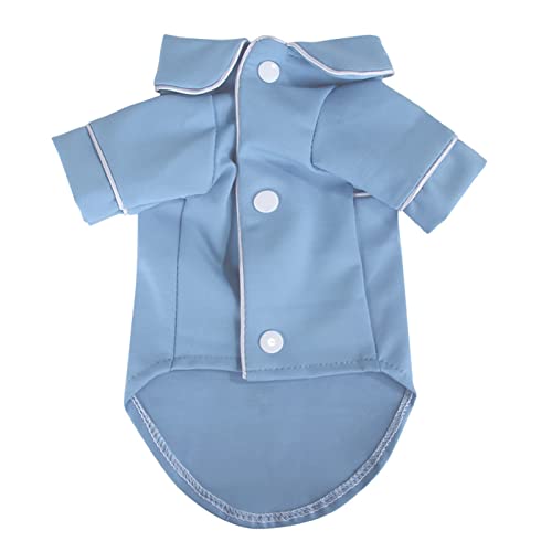 Generisch Tier Fester Schlafanzug Hundebekleidung Luxuskleidung Puppies Katzen Hunde Fahrradanhänger (Blue, XL) von Generisch