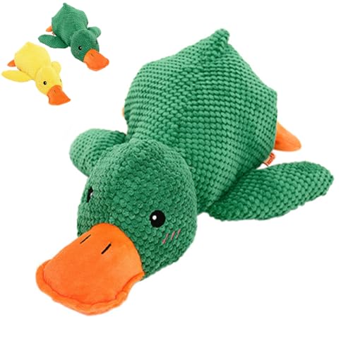 Generisch Vivahine Calming Duck Toy, Quack-Quack Duck Dog Toy, Calming Duck Dog Bauble, Duck Bauble with Quacking Sound for for Aggressive Chewers (Green) von Generisch