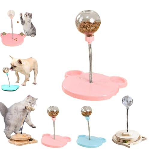 Generisch Wackelndes Hunde Leckerli Spielzeug Intelligenzspielzeug Futterball Hundespielzeug Ball Intelligenz Ball für Große Mittelgroße Kleine Hunde und Welpen (Pink) von Generisch