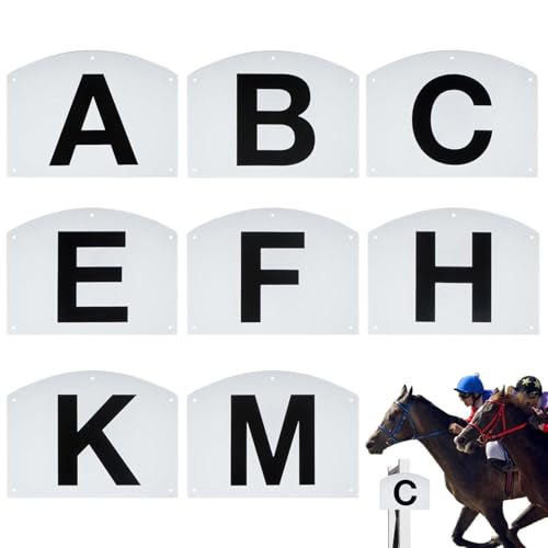 Generisch Wall-Mount Dressage Markers Set, 8 Pieces Sturdy Dressage Letter Marks, Complete Set Weather-Resistant Dressage Equipment, Markers Dressage Letters, for Training and Competitions von Generisch