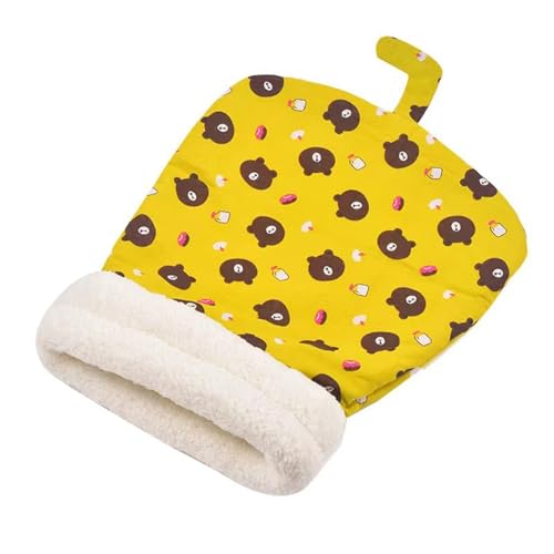 Generisch Warm Cat Sleeping Bag Soft Cat Bed Comfortable Tunnel Cat Nest Closed Pet House for Cats Lovely Cat Nest 2.5-7kg Cat Accessories(Yellow) von Generisch