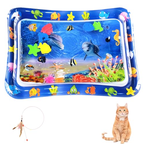 Generisch Water Sensory Mat, Water Sensor Play Mat, Water Sensory Play Mat Cat, Cool Comfort Thickened Water Sensory Playmat for Pet Play Summer (1 pcs C, 50cm*65cm) von Generisch