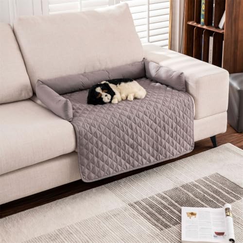 Generisch Waterproof Pet Couch Cover,Calming Dog Sofa Bed with Anti-Slip Bottom,Dog Mat for Sofa Furniture Protector,Washable Breathable Cozy Seat Cushion for Dogs and Cats von Generisch