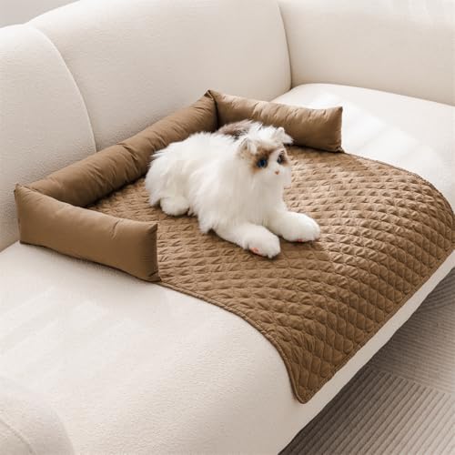 Generisch Waterproof Pet Couch Cover,Calming Dog Sofa Bed with Anti-Slip Bottom,Dog Mat for Sofa Furniture Protector,Washable Breathable Cozy Seat Cushion for Dogs and Cats von Generisch