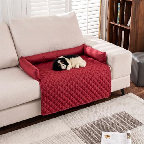 Generisch Waterproof Pet Couch Cover,Calming Dog Sofa Bed with Anti-Slip Bottom,Dog Mat for Sofa Furniture Protector,Washable Breathable Cozy Seat Cushion for Dogs and Cats von Generisch