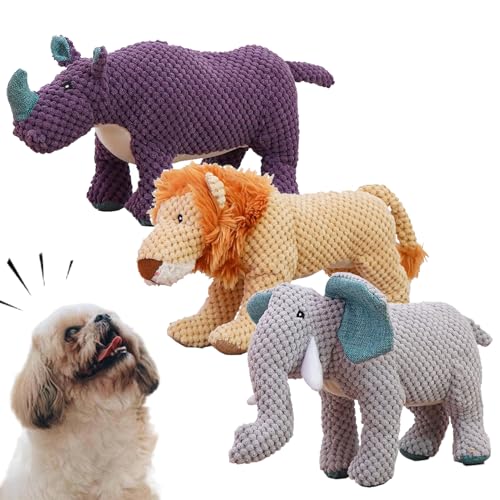 Generisch Wowpetsmart Invincible Chewanimals,Durachew Dog Toy,Durachew Invincible Chewanimals for Dogs,Wowpetsmart for Heavy Chewers,Wowpetsmart Dog Chew Toys,Wowpetsmart Dog Toys (L,Jungle Group) von Generisch