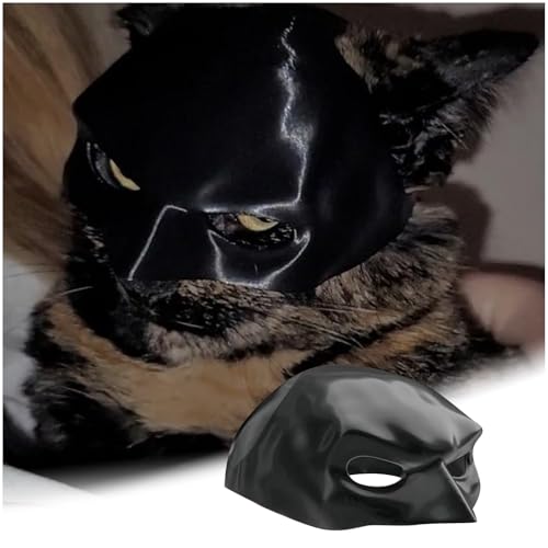 Cat Bat Maske,Batcat Maske, Bat Maske für Katzen, Lustige Schwarze Fledermausmaske für Katzen, Katzenbekleidung Haustierkostüm für Halloween oder den Täglichen Spaß (S) von Generisch