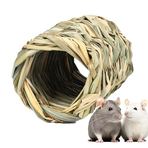 Gras-Tunnelspielzeug – Hamster Gras Tunnel Kaninchen Tunnel Versteck Kaninchen Versteck Gras Häschen Gras Haus Kauspielzeug Versteck Gras Tunnel Spielzeug von Generisch