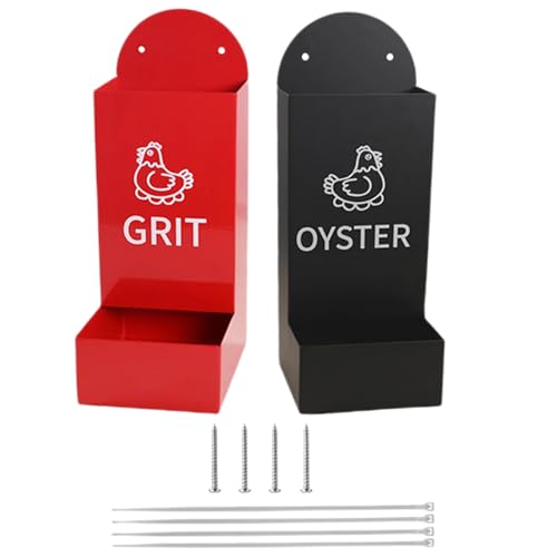 Grit Futterautomat Für Hühnerstall | 2 teiliger Hühner Grit Behälter | Halbgeschlossener robuster auslaufsicherer Futterspender Zubehör für Hühner Enten Kaninchen Grit Futterautomat Für Hühnerstall | 2 teiliger Hühner Grit Behälter | Halbgeschlossener robuster auslaufsicherer Futterspender Zubehör für Hühner Enten Kaninchen von Generisch
