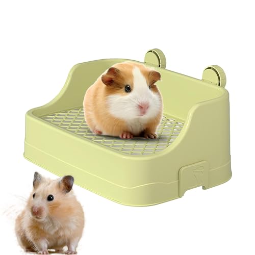 Große Box Toilette – Meerschweinchen, Käfigboxen, Töpfchentrainer, Eckbettwäsche mit Schublade, größere Haustierpfanne für erwachsene Meerschweinchen, Kaninchen, Hamster, Chinchilla, Frettchen von Generisch