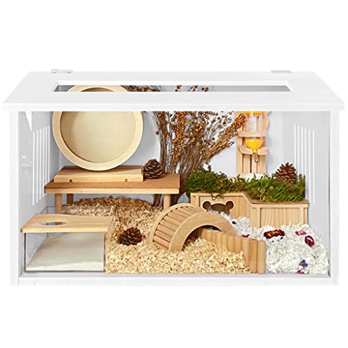 Großer Hamster-Habitat mit wasserdichtem Gehäuse für Meerschweinchen, Frettchen, Igel, Rennmaus, Maus, kleine Haustiere (Größe:40cm) von Generisch