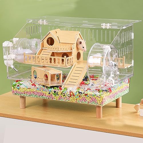 Großer Hamsterkäfig Rennmaus Haven Habitat | Extra großer Rattenkäfig Duplex, Acrylmaterial, Kleintierkäfig mit Zubehör von Generisch