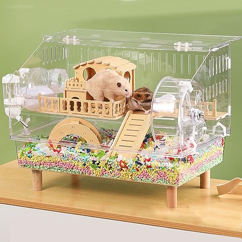 Großer Hamsterkäfig Rennmaus Haven Habitat | Extra großer Rattenkäfig Duplex, Acrylmaterial, Kleintierkäfig mit Zubehör von Generisch