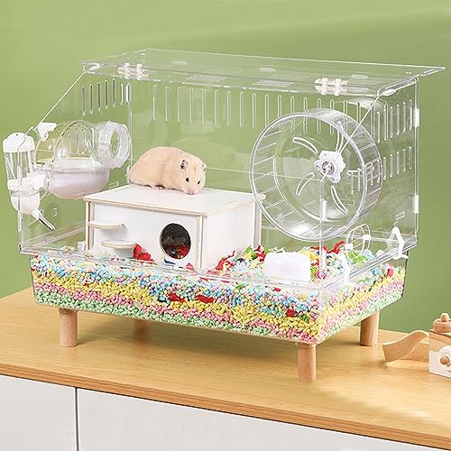 Großer Hamsterkäfig Rennmaus Haven Habitat | Extra großer Rattenkäfig Duplex, Acrylmaterial, Kleintierkäfig mit Zubehör von Generisch