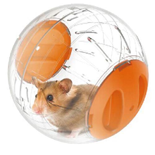 Gymnastikball für Kleintier-Hamster, Hamsterball, Mini-Gymnastikball, gesund und sicher, Hamster-Laufbälle, Kleintier-Übungsbälle (Orange, 12 cm) von Generisch