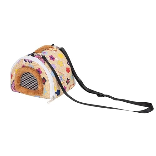 Hamster Aufbewahrungstasche Hamster Reisetasche Tierische Ausgangstasche Outdoor Kleine Tiere Tragetasche für Outdoor Reisen Atmungsaktiv hängende Tragetasche (A6,L) von Generisch