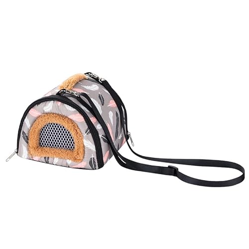 Hamster Aufbewahrungstasche Hamster Reisetasche Tierische Ausgangstasche Outdoor Kleine Tiere Tragetasche für Outdoor Reisen Atmungsaktiv hängende Tragetasche (A7,L) von Generisch