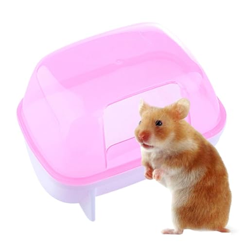 Hamster-Badezimmer – Chinchilla-Staubbadhaus | abnehmbare Hamster-Badewanne | Sandbad Duschraum | Hamster-Sand-Badewanne | Hamster-Badewanne Toilette für Zwerghamster/Maus/Chinchilla von Generisch