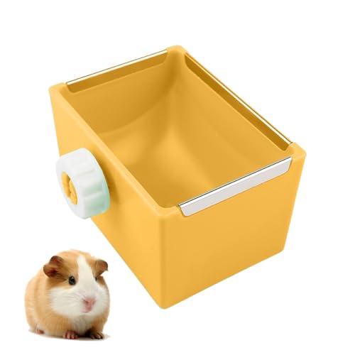 Hamster Food Bowl, Fixable Cage Feeder, Spill-Proof Water Food Dispenser, NonToxic Plastik, Small Pet Feeding for Hamsters, Hedgehogs, Bunnies, 7.5x6.5x10.5cm Green Pink Blue Yellow von Generisch