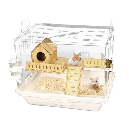 Hamster Habitat | Hamster Habitat Pet Beobachtung Kleintierkäfig | Rennmäuse Unterkunft Atmungsaktiv Kleintier Wohnaccessoires für Liebhaber Familien von Generisch