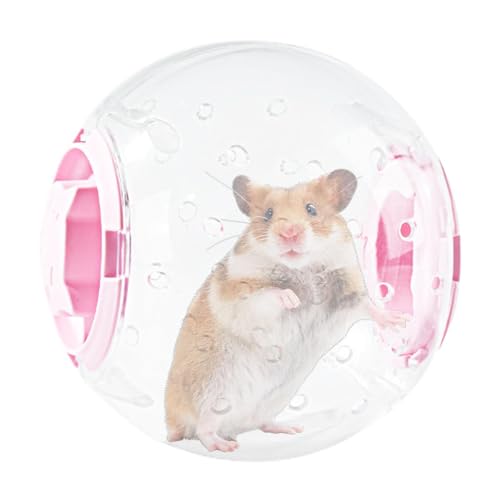 Hamster Laufball Spielzeug – Transparenter Hamsterball | Zwerghamsterspielzeug Laufball, niedlicher Laufball für Hamsterspielzeug, Hamster-Trainingsspielzeug, Radball, atmungsaktiv, 17,8 cm, leise, von Generisch