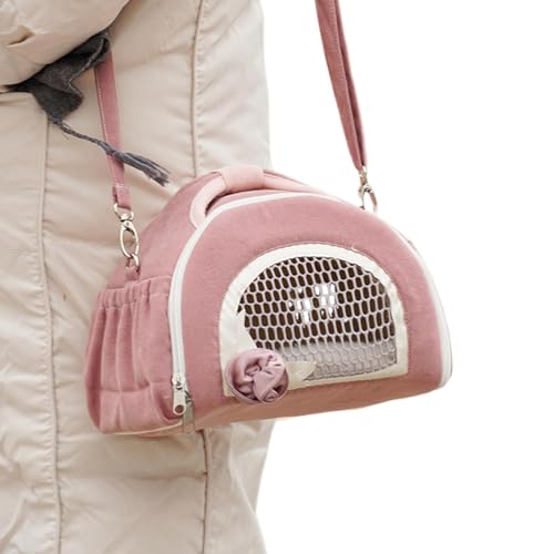 Hamster-Mitnahmetasche, Hamster-Reisetasche - Reisetasche für kleine Tiere zum Mitnehmen - Kleine Haustier-Reisehandtaschen mit Schultergurten für Hamster, Hasen, Igel, Vögel, Haustiere von Generisch