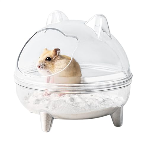 Hamster Sandbad Container - Spritzwassergeschützte transparente Hamstertoilette | Kleintierbadewanne Sandschaufel | Sauna Toilette Waschraumbox | Kleintiersauna Sandkasten für Igel Meerschweinchen von Generisch