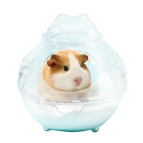 Hamster-Sandbadbehälter, Sandbad für Hamster | Transparenter Hamsterbad-Sandkasten in U-Boot-Form,Waschbare Hamster-Badewanne, Badebox für Kleintiere, Toilette, Rennmäuse, Badezimmer, Hamster von Generisch