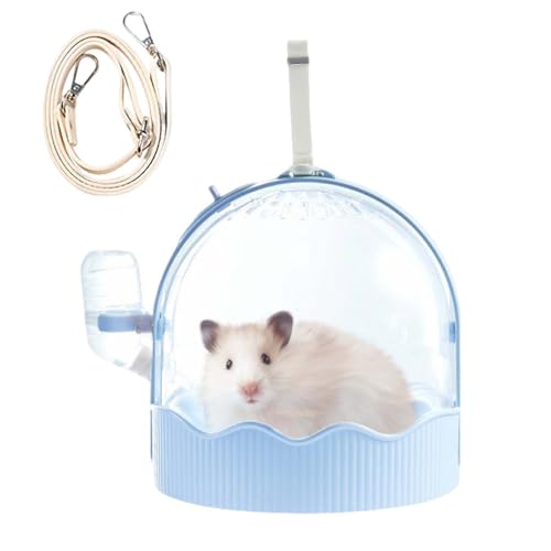 Hamster Transportbox | Reise Hamsterkäfig mit verstellbarem Schultergurt,Haustierzubehör Für Garten Zuhause Camping Außenbereich Spiel Und Pflege Hamster Transportbox | Reise Hamsterkäfig mit verstellbarem Schultergurt,Haustierzubehör Für Garten Zuhause Camping Außenbereich Spiel Und Pflege von Generisch