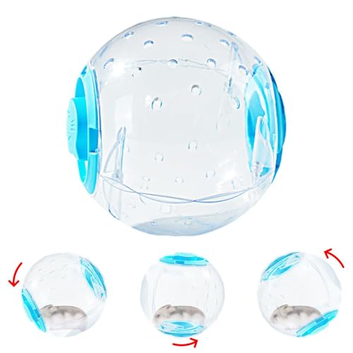 Hamsterball – 17,8 cm transparenter Hamster-Laufball | atmungsaktives Hamsterspielzeug, Kleintierkäfigzubehör, Zwerghamsterspielzeug, geruchlose Hamsterbälle für syrische Hamster, Meerschweinchen von Generisch