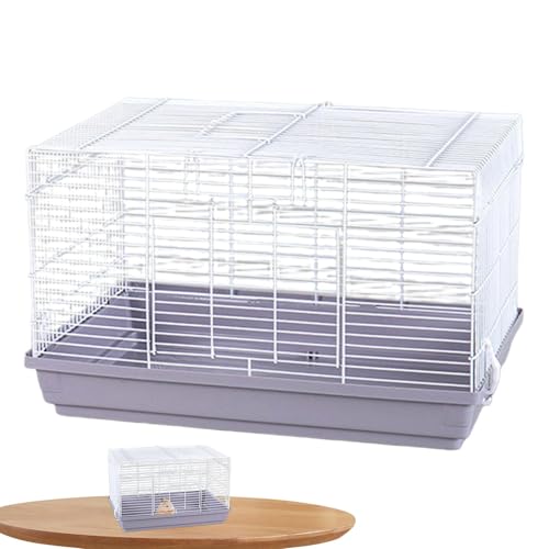 Hamsterhaus, Lebensraum für kleine Tier, tragbares Gerbil -Haus, Hedgehog -Käfig -Zubehör, großer Hamsterkäfig, ansprechendes Design 18,5x11.81 x 11,81 Zoll zum Schlafen, Igel von Generisch