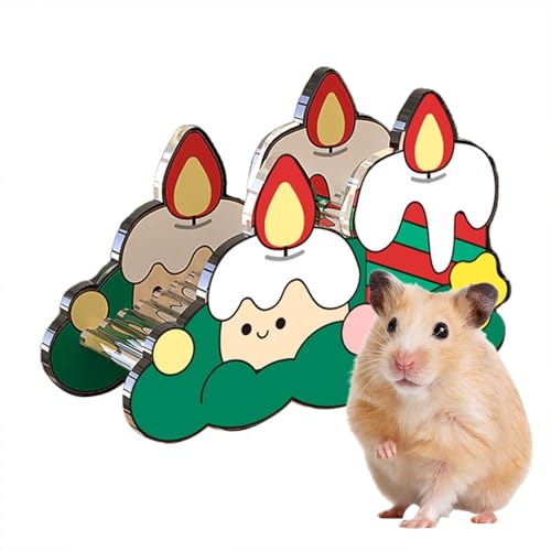 Hamsterhaus, Weihnachten Acryl Hamsterhaus und Lebensraum, Tragbares Frettchen Schloss Lebensraum Haustier Hamster Versteck Zimmer für Kleintiere von Generisch