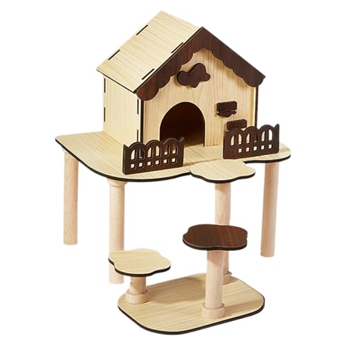 Hamsterhaus Aus Holz Mit Etagen & Treppe | Käfigzubehör Für Nager & Mäuse | Mehrstöckiges Schlaf-/Spielhaus | Naturholz-Landschaftsdekoration | 400g Für Käfigbereicherung Hamsterhaus Aus Holz Mit Etagen & Treppe | Käfigzubehör Für Nager & Mäuse | Mehrstöckiges Schlaf-/Spielhaus | Naturholz-Landschaftsdekoration | 400g Für Käfigbereicherung von Generisch