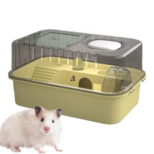 Hamsterkäfig Acryl Kleintier-Lebensräume | Golddraht Transparent Meerschweinchenkäfig | Doppelschichtiges Hamsterhaus mit Tunnelsystem | Kreativer Igelkäfig | Meerschweinchenkäfig für Zwerghamster von Generisch