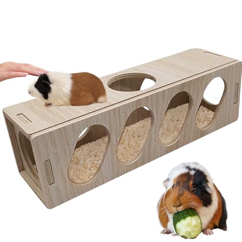 Hamsterspielzeug, kleines Hamsterspielzeug aus , Tunnel, Fluchtspielzeug, multifunktional, einfache Installation, Holzspielzeug für Hamster, Hasen, kleine Haustiere von Generisch