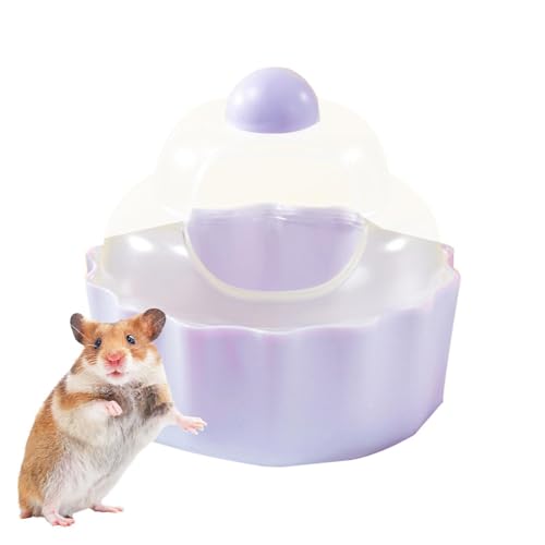 Hamstertoilette, Kuchenförmiger Chinchilla-Sauna-Raum – auslaufsicher, stabil, transparent, Hamster-Sandbox für Rennmäuse, Igel, Eichhörnchen und andere Kleintiere von Generisch