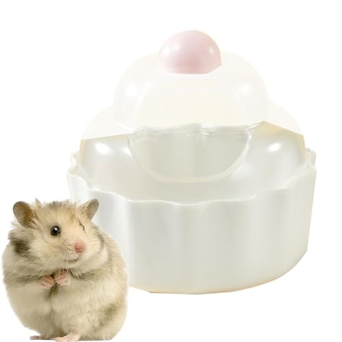 Hamstertoilette – Kuchenförmige Kleintier-Sandbadbox | auslaufsicher, stabil, transparent Hamster-Sandbox für Rennmäuse, Igel, Eichhörnchen und andere Kleintiere von Generisch