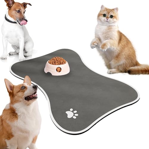 Haustier-Futtermatte – knochenförmige Hunde-Wassermatte | rutschfeste Futtermatte für Katzen | Hundefuttermatte für Kaninchen Haustier-Futtermatte – knochenförmige Hunde-Wassermatte | rutschfeste Futtermatte für Katzen | Hundefuttermatte für Kaninchen von Generisch