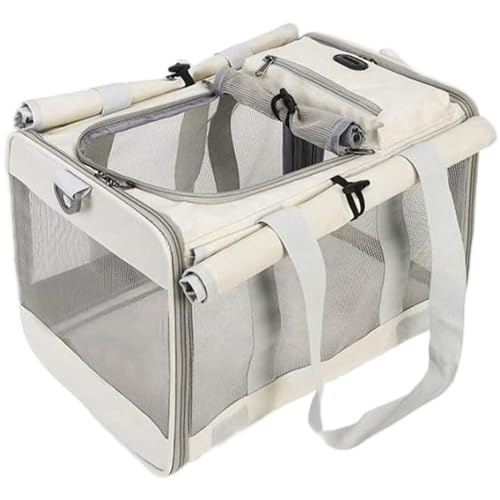 Haustier-Tragetasche, tragbare Haustiertasche, Tragetasche für Kleintiere, Transporthütte, tragbare Tasche mit Schultergurt, Tragetasche, atmungsaktives Netzgewebe, große Kapazität für Haustier/Welpen von Generisch