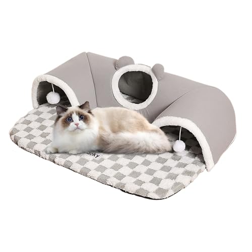 Haustier Tunnel | DREI Öffnungen Katzenbett Tunnel Für Drinnen,Interaktives Haustier Spielzeug Für Kleintiere Katzen Welpen Beschäftigung Wohnung Innenraum Haustier Tunnel | DREI Öffnungen Katzenbett Tunnel Für Drinnen,Interaktives Haustier Spielzeug Für Kleintiere Katzen Welpen Beschäftigung Wohnung Innenraum von Generisch