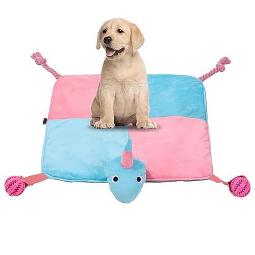 Haustierschnüffeln, Matte für Hunde behandeln - Welpe Feeding Pad Puzzle Toy | Langsame Fütterungsmatte mit Pull -Seil und Lebensmitteln und undichte Ball für kleine Hunde für kleine Haustiere, helfen von Generisch