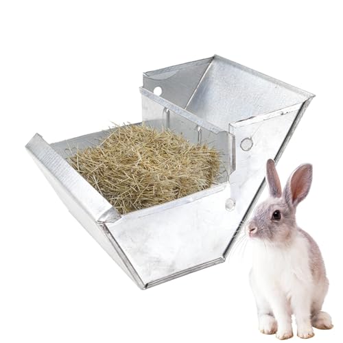Hay Feeder Kaninchen | Kaninchen Wasserspender Behälter – Haustier-Selbstfütterung Wasser-Futterspender Behälter Doppelnutzung, große Kapazität Heu-Futterspender für Gras & Futter, weniger Abfall von Generisch