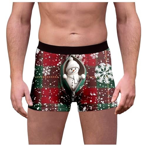 Herren Boxershorts Weihnachten Lustige Christmas Motiv Unterhosen Leicht Bequeme Weihnachtsunterhose Weihnachten Boxer Shorts Weich Stretch Retroshorts Geschenk Für Männer Winter von Generisch