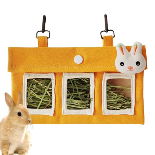 Heu-Futterspender für Kaninchen – Chinchilla-Gras-Futtersack | Kratzfeste Heu Fütterungshaltertasche mit großer Kapazität für mehrere Haustierkäfig Heu-Futterspender für Kaninchen – Chinchilla-Gras-Futtersack | Kratzfeste Heu Fütterungshaltertasche mit großer Kapazität für mehrere Haustierkäfig von Generisch