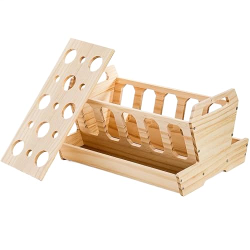 Heu- -Halter – Heuhalter, Futterstation, Meerschweinchen, Heu-Futterstation | -Heuraufe aus Holz mit abnehmbarem Oberteil, Hamster, Kleintiere, stehend, Haustier-Futterkrippe Heu- -Halter – Heuhalter, Futterstation, Meerschweinchen, Heu-Futterstation | -Heuraufe aus Holz mit abnehmbarem Oberteil, Hamster, Kleintiere, stehend, Haustier-Futterkrippe von Generisch